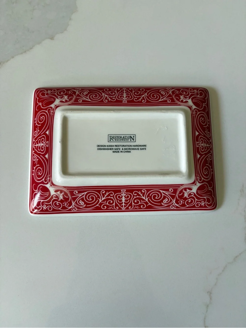 Restoration Hardware Ace of Hearts Ceramic Trinket Dish 2004 EUC